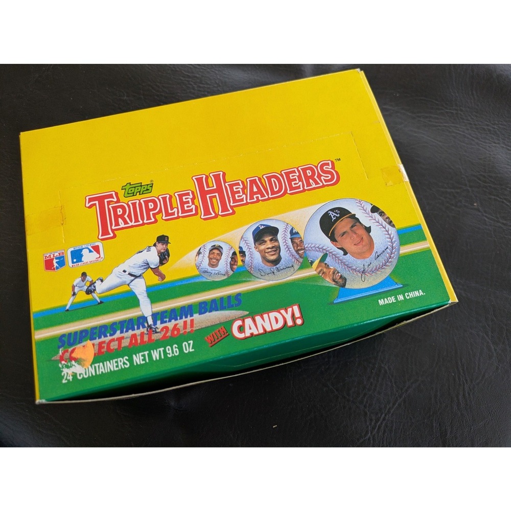 1992 Topps Triple Headers Baseball Superstar Team Balls 24 ct Display Box NEW